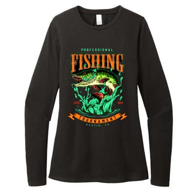 Professional Fishing Tournament Austin Texas 1994 Womens CVC Long Sleeve Shirt