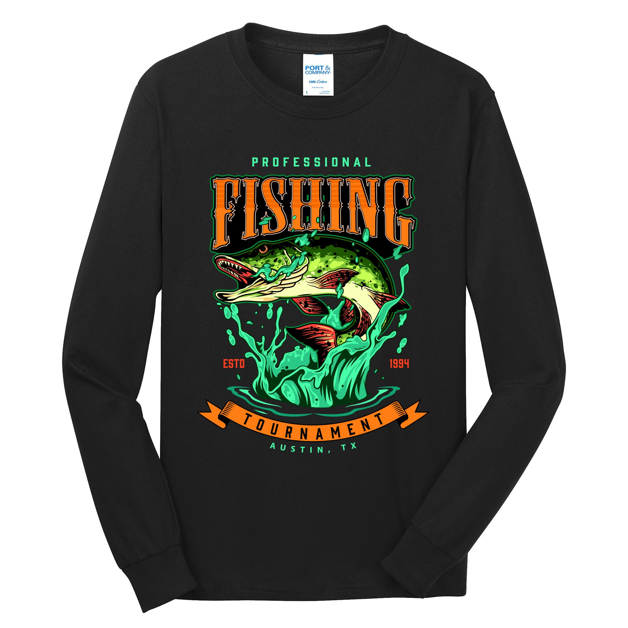 Professional Fishing Tournament Austin Texas 1994 Tall Long Sleeve T-Shirt