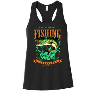 Professional Fishing Tournament Austin Texas 1994 Women's Racerback Tank