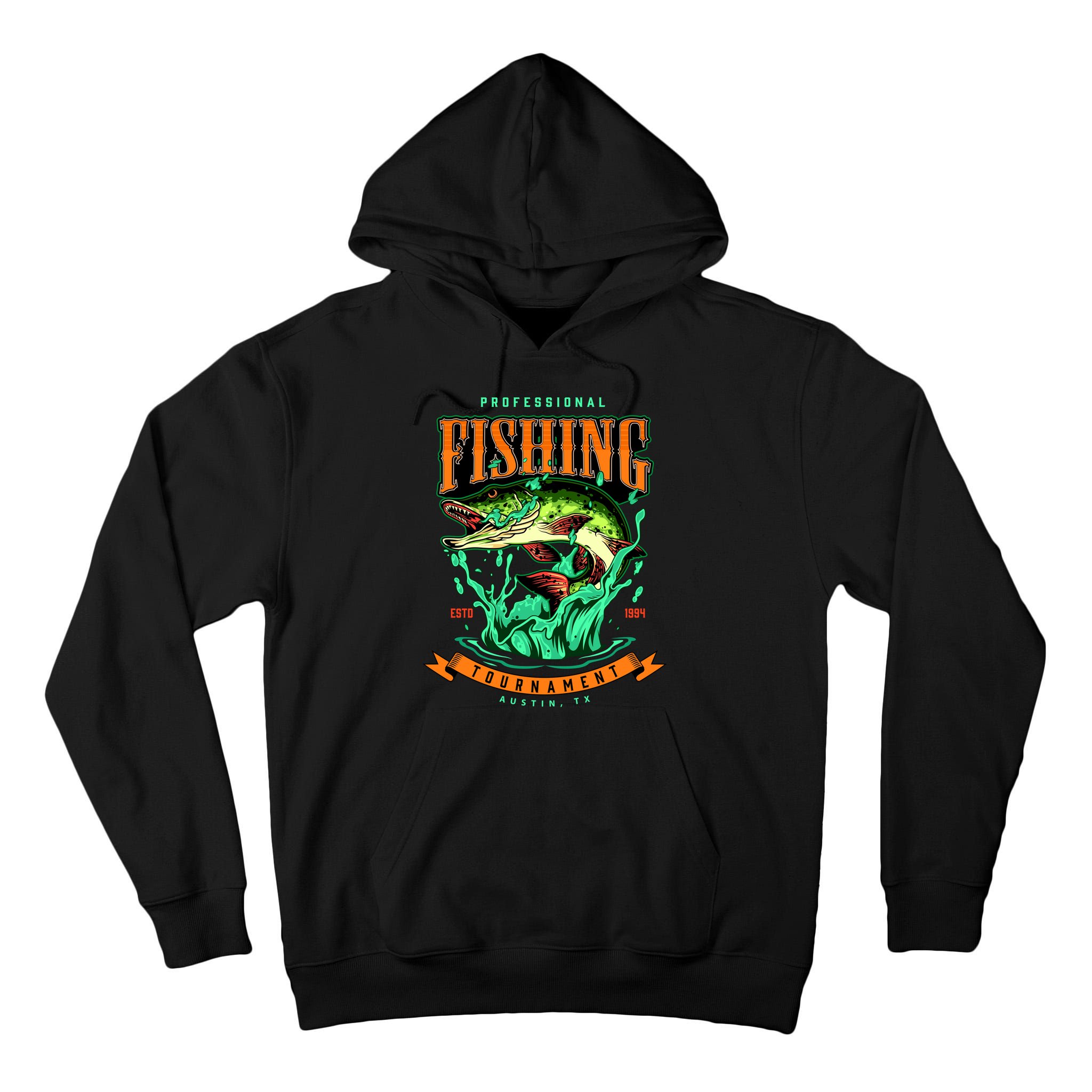 Professional Fishing Tournament Austin Texas 1994 Tall Hoodie