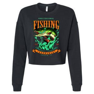 Professional Fishing Tournament Austin Texas 1994 Cropped Pullover Crew