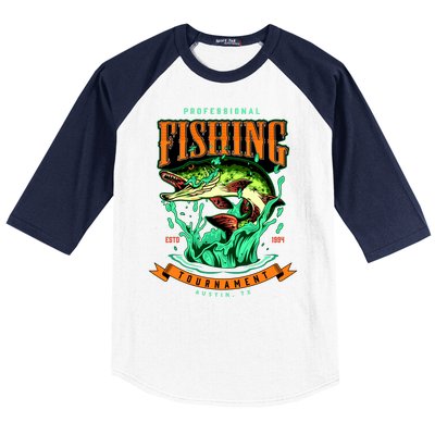 Professional Fishing Tournament Austin Texas 1994 Baseball Sleeve Shirt