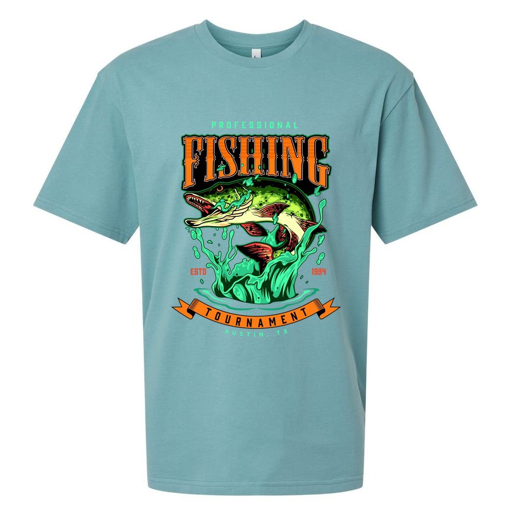 Professional Fishing Tournament Austin Texas 1994 Sueded Cloud Jersey T-Shirt