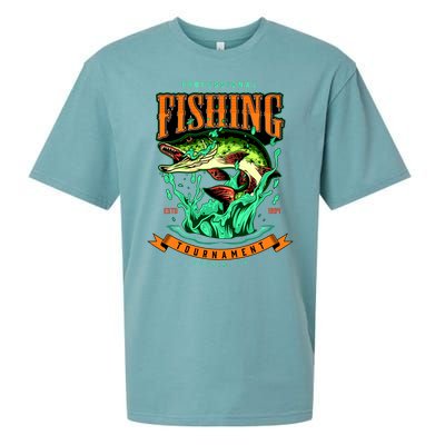 Professional Fishing Tournament Austin Texas 1994 Sueded Cloud Jersey T-Shirt