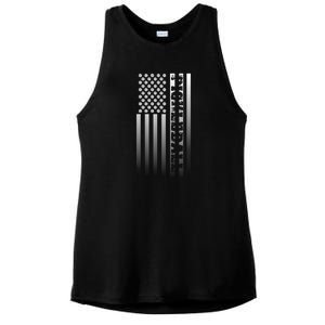 Pickleball Flag Transparent Vertical Ladies PosiCharge Tri-Blend Wicking Tank