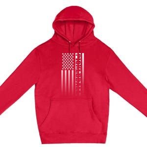 Pickleball Flag Transparent Vertical Premium Pullover Hoodie