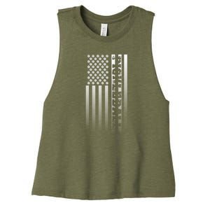 Pickleball Flag Transparent Vertical Women's Racerback Cropped Tank