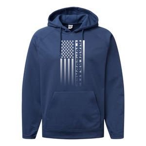 Pickleball Flag Transparent Vertical Performance Fleece Hoodie