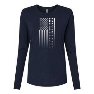 Pickleball Flag Transparent Vertical Womens Cotton Relaxed Long Sleeve T-Shirt