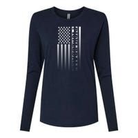 Pickleball Flag Transparent Vertical Womens Cotton Relaxed Long Sleeve T-Shirt