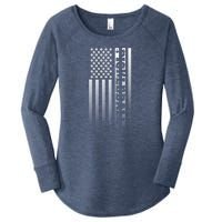 Pickleball Flag Transparent Vertical Women's Perfect Tri Tunic Long Sleeve Shirt