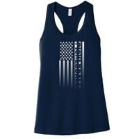 Pickleball Flag Transparent Vertical Women's Racerback Tank