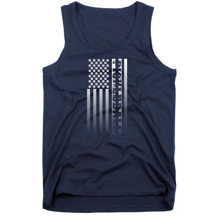 Pickleball Flag Transparent Vertical Tank Top