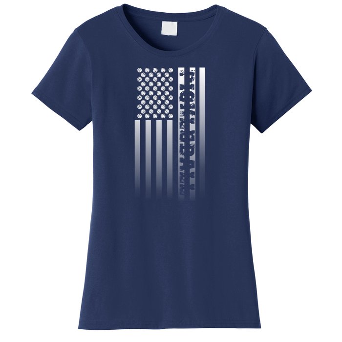 Pickleball Flag Transparent Vertical Women's T-Shirt