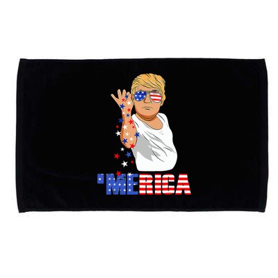 Patriotic Funny Trump Salt Merica Freedom 4th of July Microfiber Hand Towel