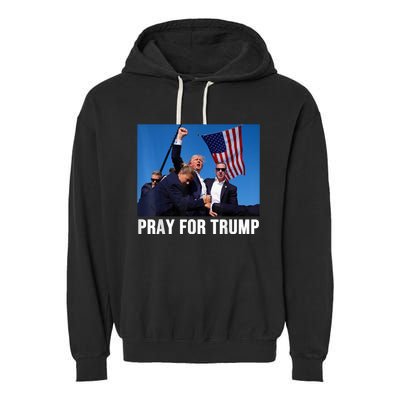 Pray For Trump Garment-Dyed Fleece Hoodie