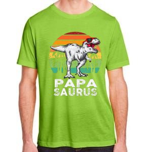 Papasaurus Funny T Rex Dinosaur Papa Saurus Family Matching Adult ChromaSoft Performance T-Shirt