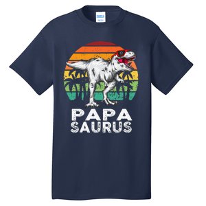 Papasaurus Funny T Rex Dinosaur Papa Saurus Family Matching Tall T-Shirt