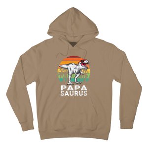 Papasaurus Funny T Rex Dinosaur Papa Saurus Family Matching Hoodie