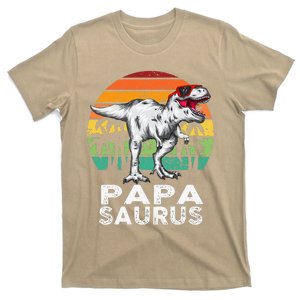 Papasaurus Funny T Rex Dinosaur Papa Saurus Family Matching T-Shirt