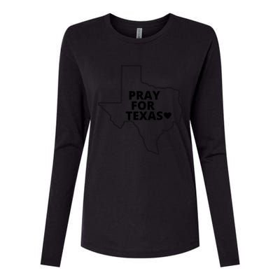 Pray For Texas Uvalde Strong Womens Cotton Relaxed Long Sleeve T-Shirt