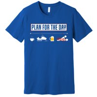 Plan For The Day Funny Snowmobile Gift Premium T-Shirt