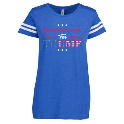 Pennsylvania For Trump Pro Vote Republican 2020 Gift Enza Ladies Jersey Football T-Shirt