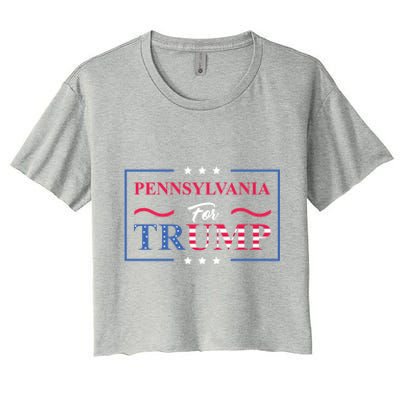 Pennsylvania For Trump Pro Vote Republican 2020 Gift Women's Crop Top Tee