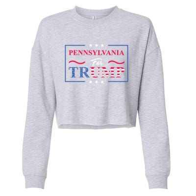 Pennsylvania For Trump Pro Vote Republican 2020 Gift Cropped Pullover Crew