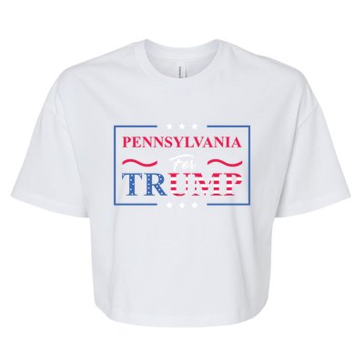 Pennsylvania For Trump Pro Vote Republican 2020 Gift Bella+Canvas Jersey Crop Tee