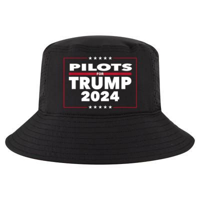 Pilots For Trump 2024 President Republican Pilots Cool Comfort Performance Bucket Hat