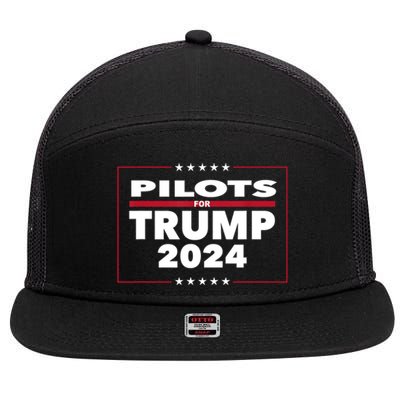 Pilots For Trump 2024 President Republican Pilots 7 Panel Mesh Trucker Snapback Hat