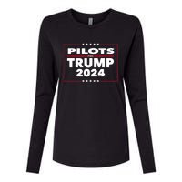 Pilots For Trump 2024 President Republican Pilots Womens Cotton Relaxed Long Sleeve T-Shirt