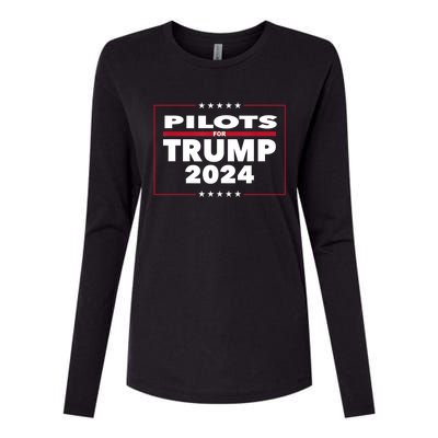 Pilots For Trump 2024 President Republican Pilots Womens Cotton Relaxed Long Sleeve T-Shirt