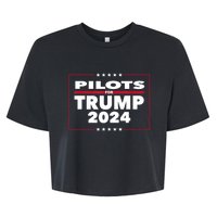 Pilots For Trump 2024 President Republican Pilots Bella+Canvas Jersey Crop Tee