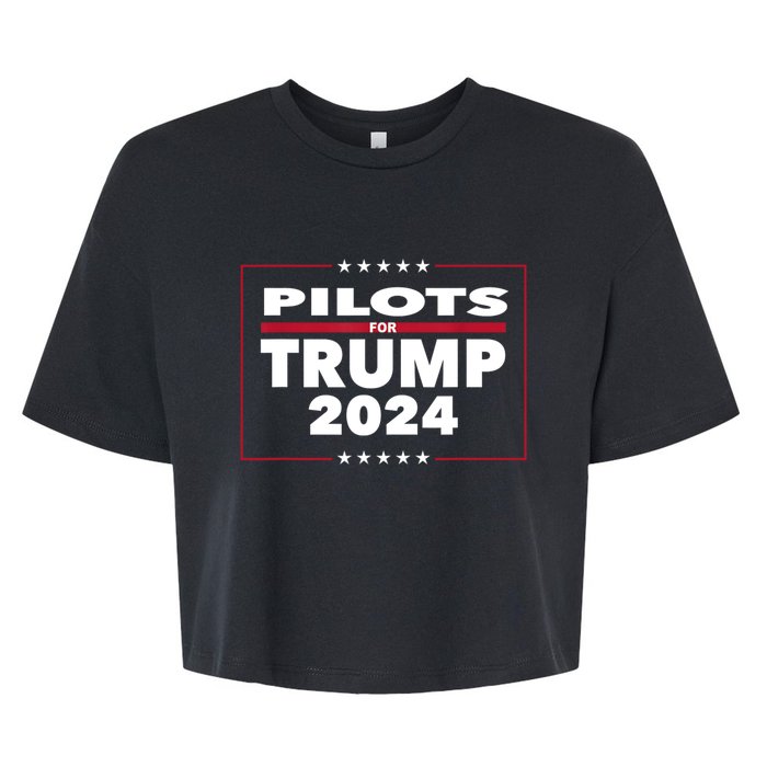 Pilots For Trump 2024 President Republican Pilots Bella+Canvas Jersey Crop Tee