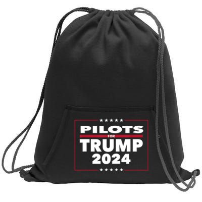 Pilots For Trump 2024 President Republican Pilots Sweatshirt Cinch Pack Bag