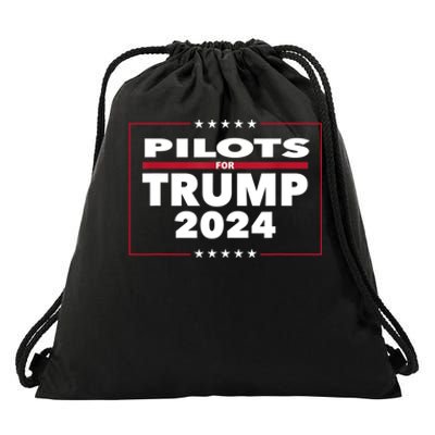 Pilots For Trump 2024 President Republican Pilots Drawstring Bag