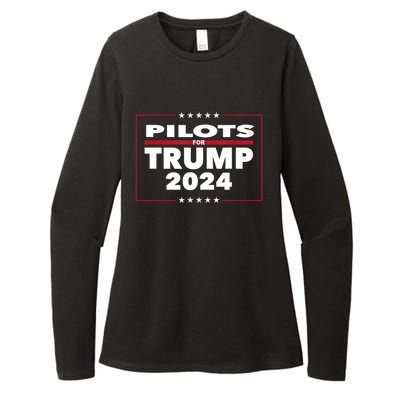 Pilots For Trump 2024 President Republican Pilots Womens CVC Long Sleeve Shirt