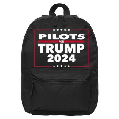 Pilots For Trump 2024 President Republican Pilots 16 in Basic Backpack