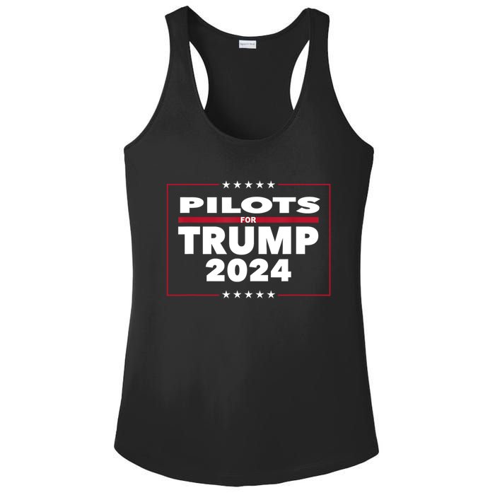 Pilots For Trump 2024 President Republican Pilots Ladies PosiCharge Competitor Racerback Tank