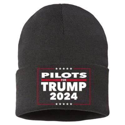 Pilots For Trump 2024 President Republican Pilots Sustainable Knit Beanie