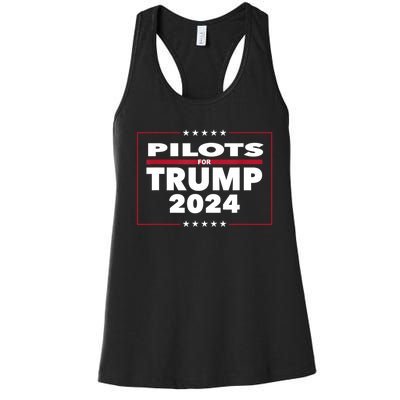 Pilots For Trump 2024 President Republican Pilots Women's Racerback Tank