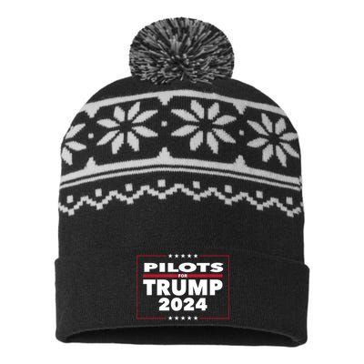 Pilots For Trump 2024 President Republican Pilots USA-Made Snowflake Beanie