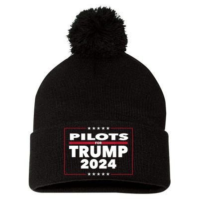 Pilots For Trump 2024 President Republican Pilots Pom Pom 12in Knit Beanie