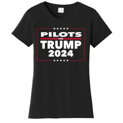 Pilots For Trump 2024 President Republican Pilots Women's T-Shirt