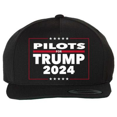 Pilots For Trump 2024 President Republican Pilots Wool Snapback Cap