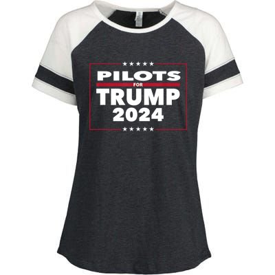 Pilots For Trump 2024 President Republican Pilots Enza Ladies Jersey Colorblock Tee