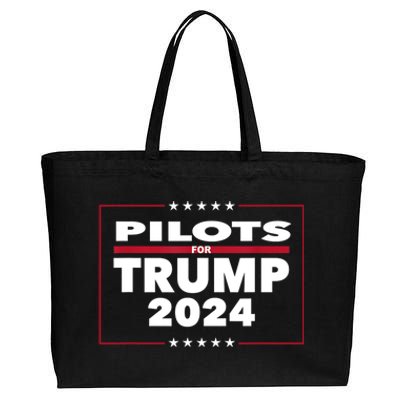 Pilots For Trump 2024 President Republican Pilots Cotton Canvas Jumbo Tote