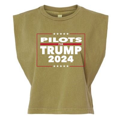 Pilots For Trump 2024 President Republican Pilots Garment-Dyed Women's Muscle Tee